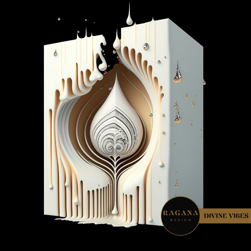 A pristine porcelain-white leaf structure featuring golden Fibonacci drafting lines and architectural textures.